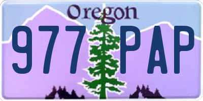 OR license plate 977PAP