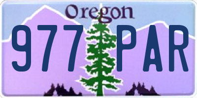 OR license plate 977PAR