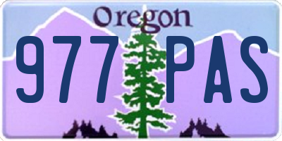 OR license plate 977PAS