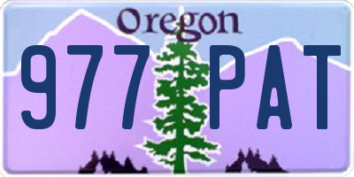 OR license plate 977PAT