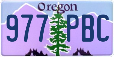 OR license plate 977PBC