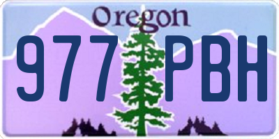 OR license plate 977PBH