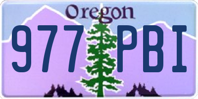 OR license plate 977PBI