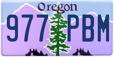 OR license plate 977PBM