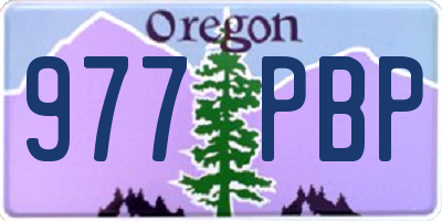 OR license plate 977PBP