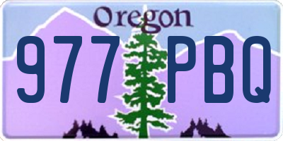 OR license plate 977PBQ