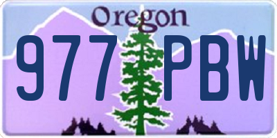 OR license plate 977PBW