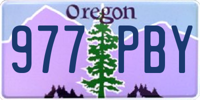 OR license plate 977PBY