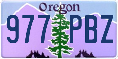 OR license plate 977PBZ
