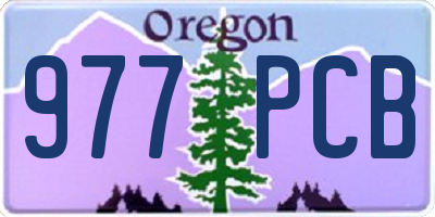 OR license plate 977PCB