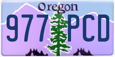 OR license plate 977PCD