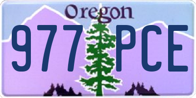 OR license plate 977PCE