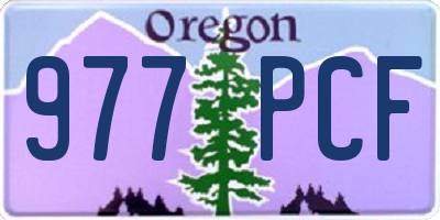 OR license plate 977PCF