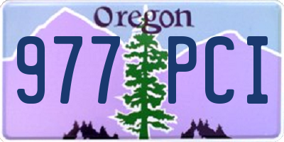 OR license plate 977PCI