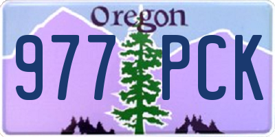 OR license plate 977PCK