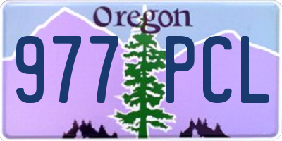 OR license plate 977PCL