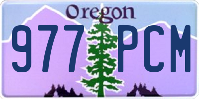 OR license plate 977PCM