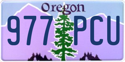OR license plate 977PCU