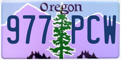OR license plate 977PCW