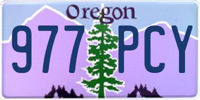 OR license plate 977PCY