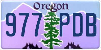 OR license plate 977PDB