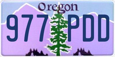 OR license plate 977PDD