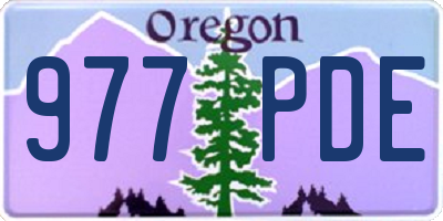 OR license plate 977PDE