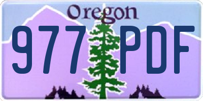 OR license plate 977PDF