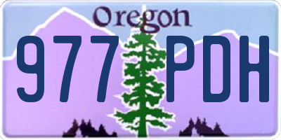 OR license plate 977PDH