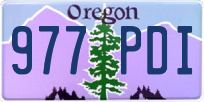 OR license plate 977PDI