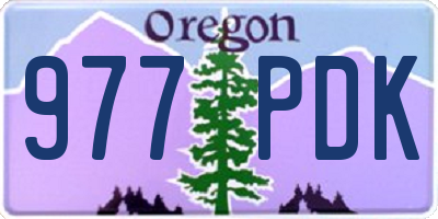 OR license plate 977PDK