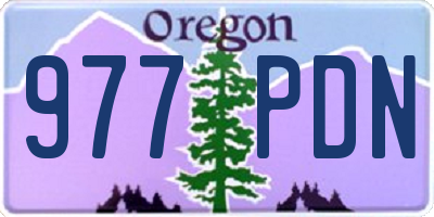 OR license plate 977PDN