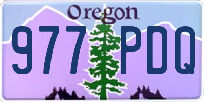 OR license plate 977PDQ