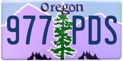 OR license plate 977PDS