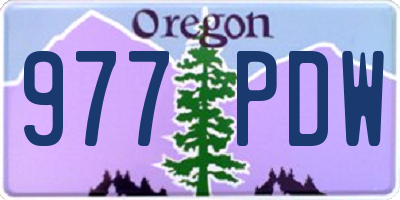 OR license plate 977PDW