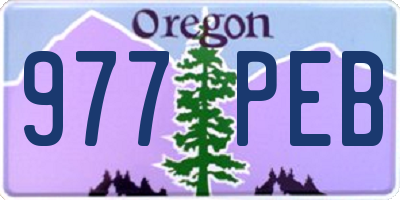 OR license plate 977PEB