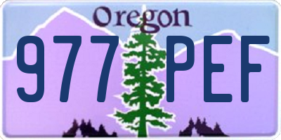 OR license plate 977PEF