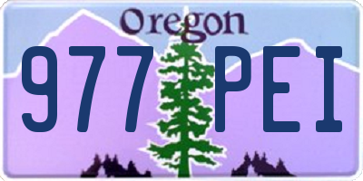 OR license plate 977PEI