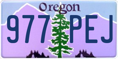 OR license plate 977PEJ