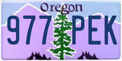OR license plate 977PEK