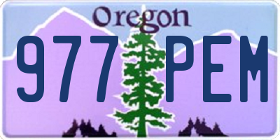 OR license plate 977PEM