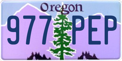 OR license plate 977PEP