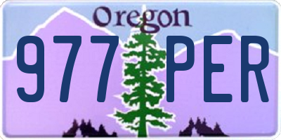 OR license plate 977PER