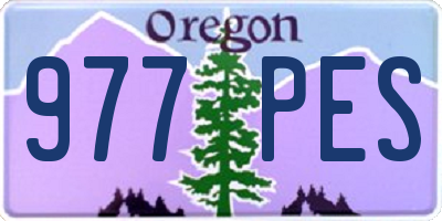 OR license plate 977PES