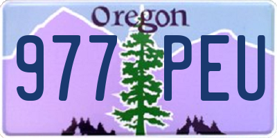 OR license plate 977PEU