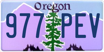 OR license plate 977PEV
