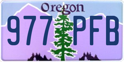 OR license plate 977PFB