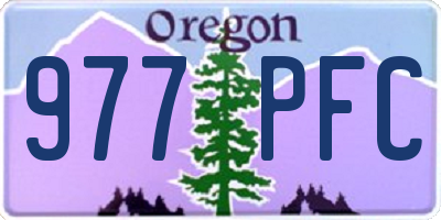 OR license plate 977PFC