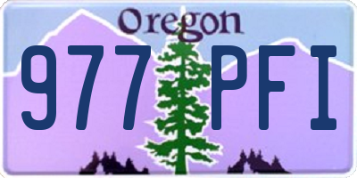 OR license plate 977PFI