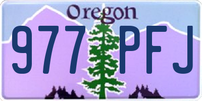 OR license plate 977PFJ